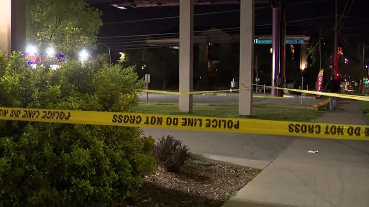 Police investigate a shooting that left two men dead near 171 W. 500 South in Salt Lake City Tuesday.
