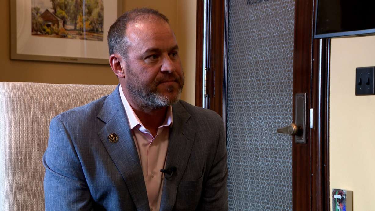 House Speaker Mike Schultz, R-Hooper, speaks with KSL TV on Wednesday.