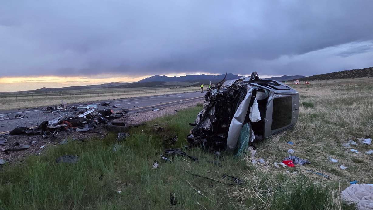 Three people were injured in a head-on collision on I-15 in Millard County about 6 miles south of Scipio on Wednesday.