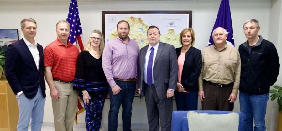 Rep. Mike Kennedy, at right, is pictured with other members of Congress on a visit this week to El Salvador.