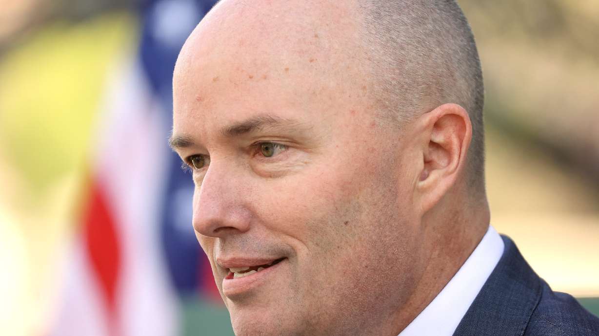 Gov. Spencer Cox speaks at a press conference in Salt Lake City on Tuesday. Cox and the Utah Legislature have seen a decrease in voter approval driven by Democratic dissatisfaction, a recent Deseret News/Hinckley Institute of Politics poll found.