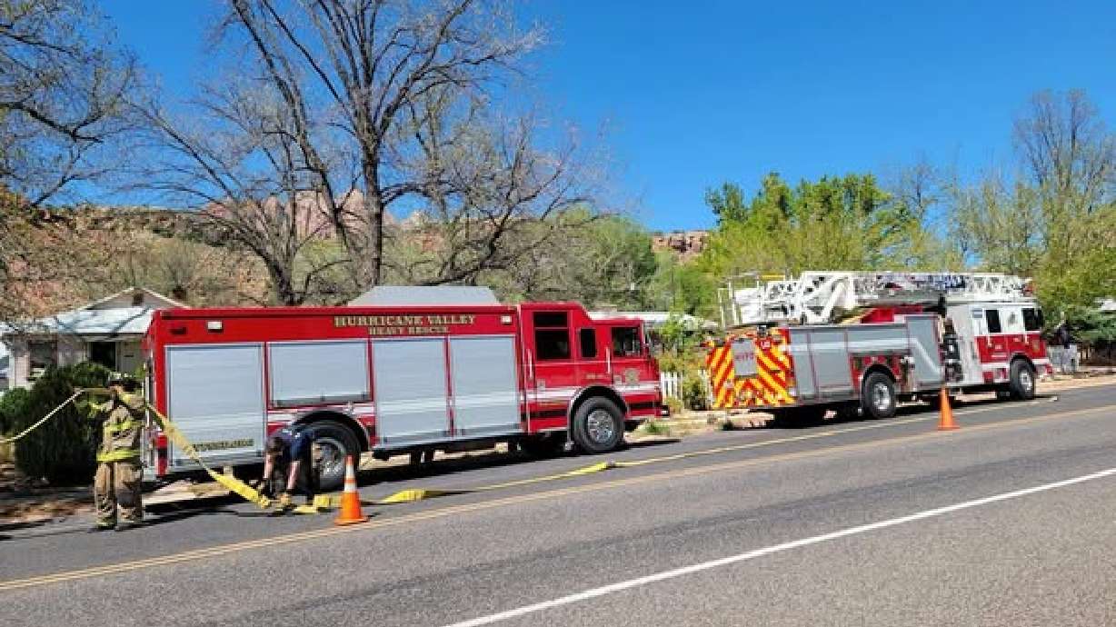A man was hospitalized in critical condition Saturday with burn and blast injuries from what firefighters called a "well-involved basement fire" in Rockville, Washington County.