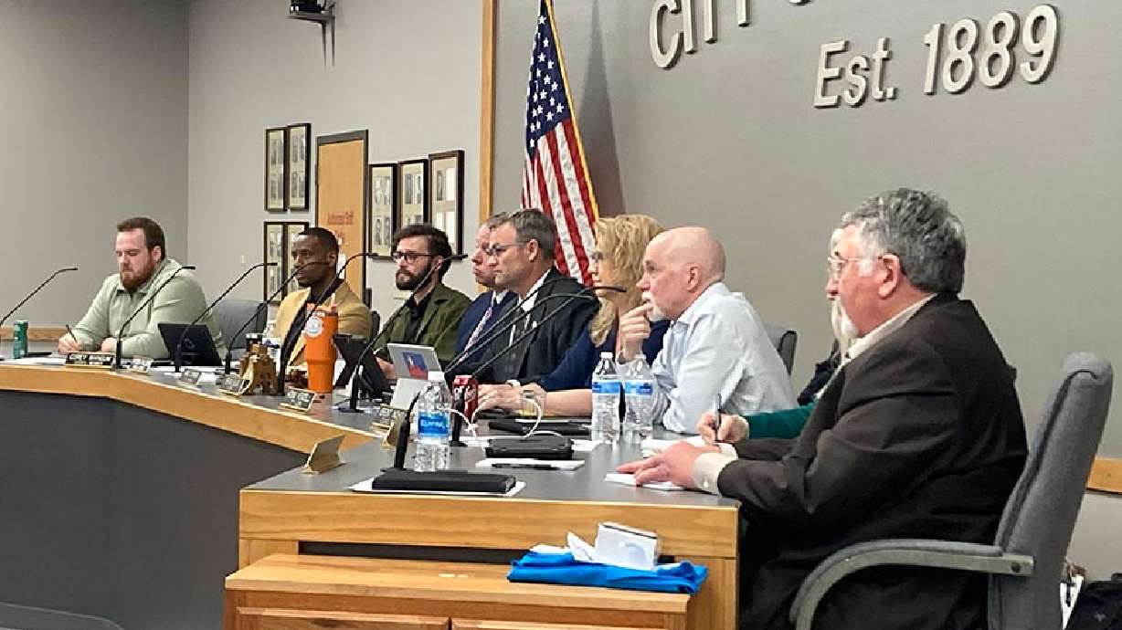 The Pocatello City Council listens to public comment in Pocatello on Thursday. The residents expressed sorrow and anger over the death of 17-year-old Victor Perez.