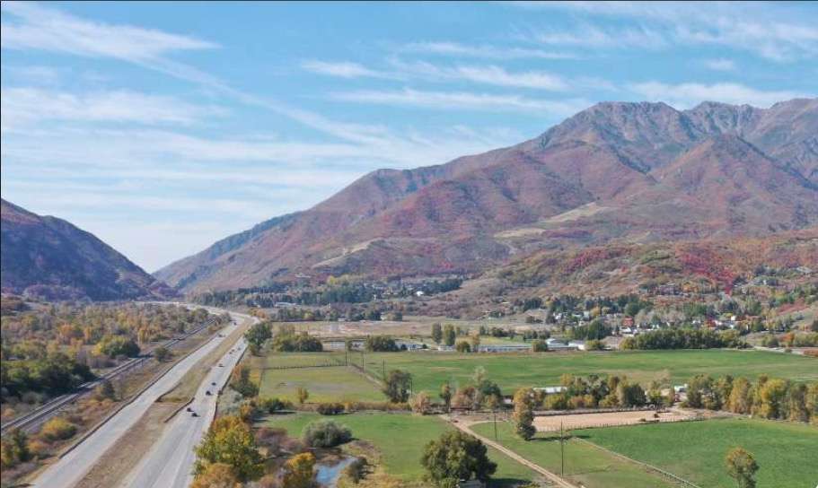 The photo shows I-84 in Morgan County, near the site of a proposed new interchange designed to better link the interstate with Trappers Loop Road. The plans will be the focus of a public hearing on Wednesday.