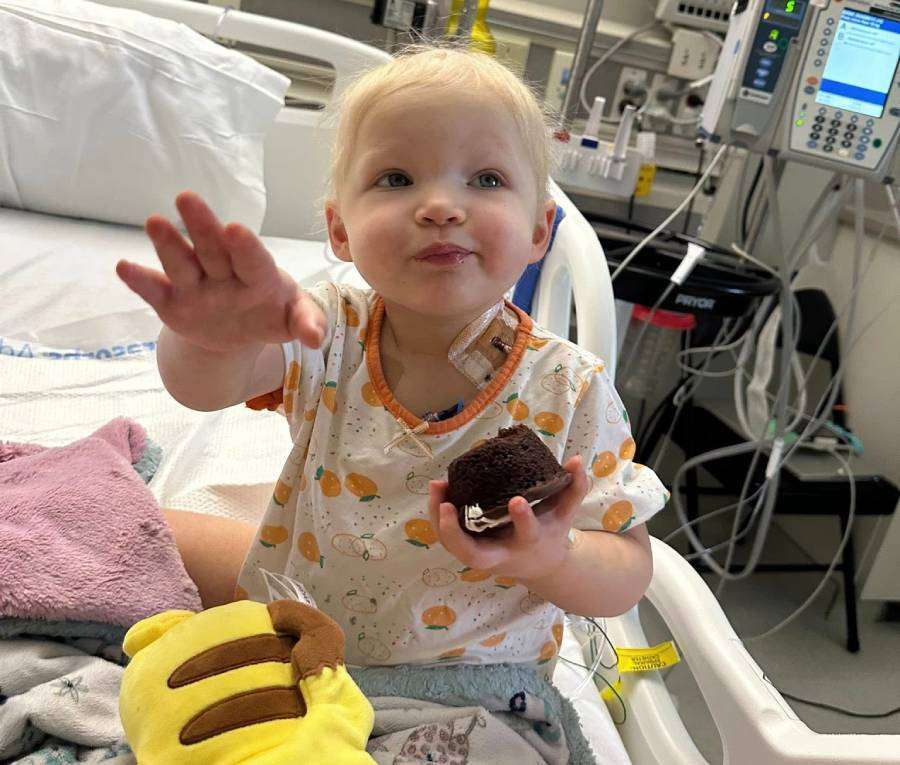 Lily Cook is seen after surgery in an undated photo.