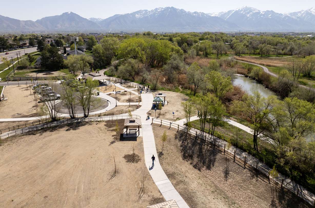 Millcreek officially opens a new park, trail and boat launch along the Jordan River at 1015 West and 4000 South on Tuesday.