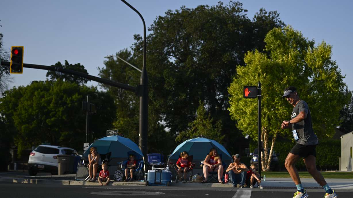 Chris Bachl runs the Deseret News Half Marathon on July 24, 2024. Police advise drivers to be prepared for travel impacts as the Salt Lake City Marathon occurs on Saturday.