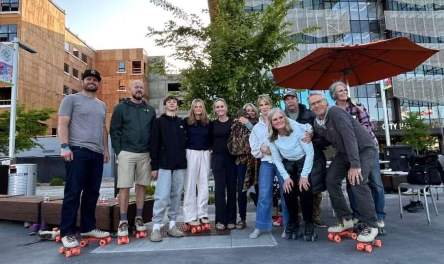 The Lucas family celebrates Debbie’s birthday with roller skating.