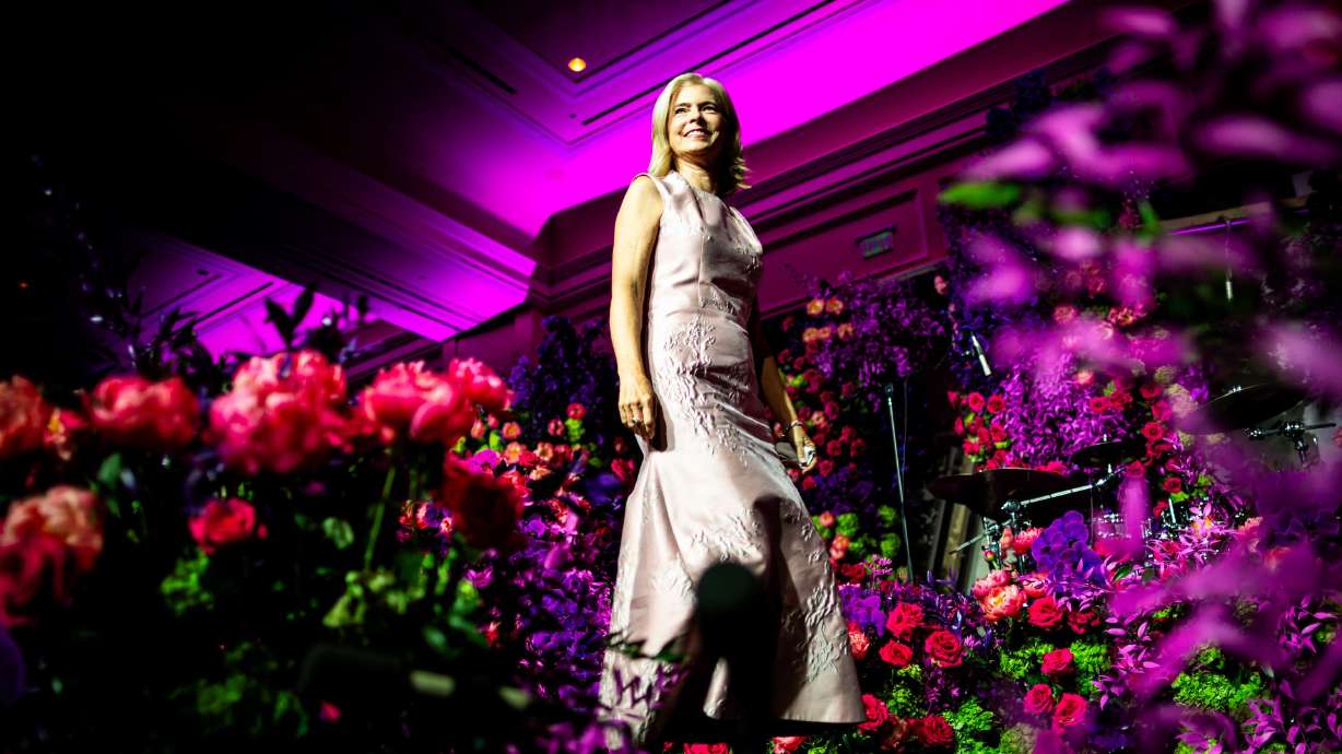 President and COO of the George S. and Dolores Doré Eccles Foundation Lisa Eccles is honored with the 46th Giant in our City award in Salt Lake City on Thursday.