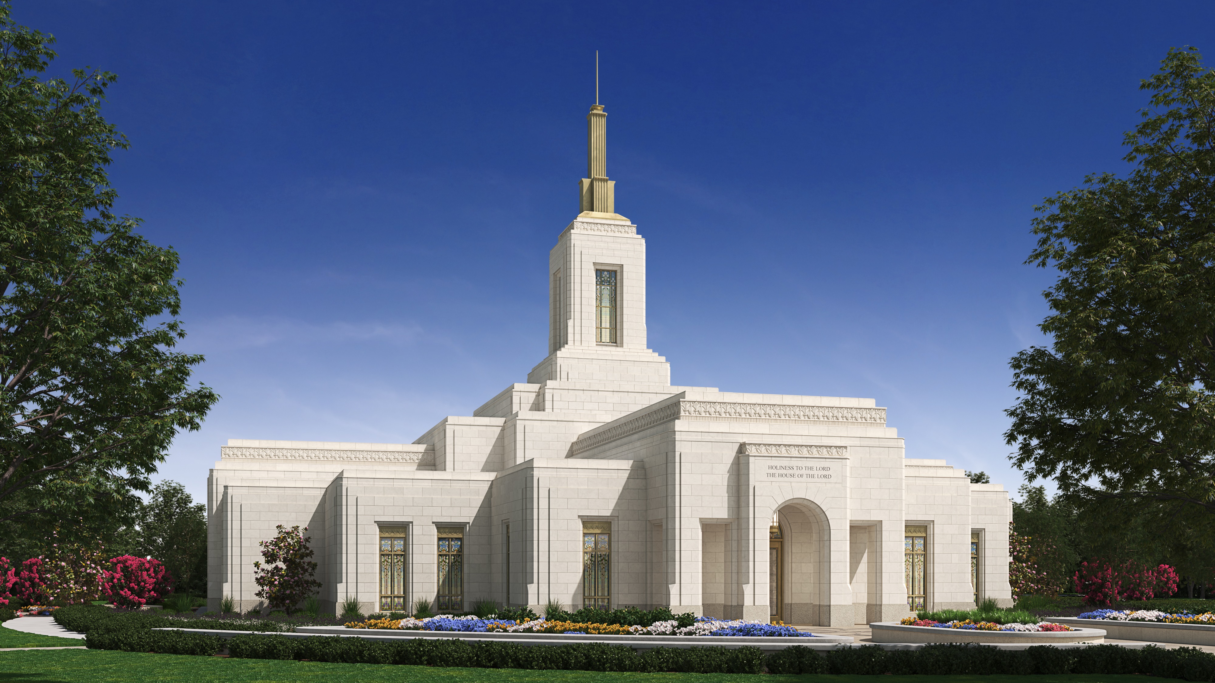The Church of Jesus Christ of Latter-day Saints released a new rendering of a smaller McKinney Texas Temple to be built in Fairview, Texas. The church and Fairview Town officials agreed to a compromise for a smaller temple.