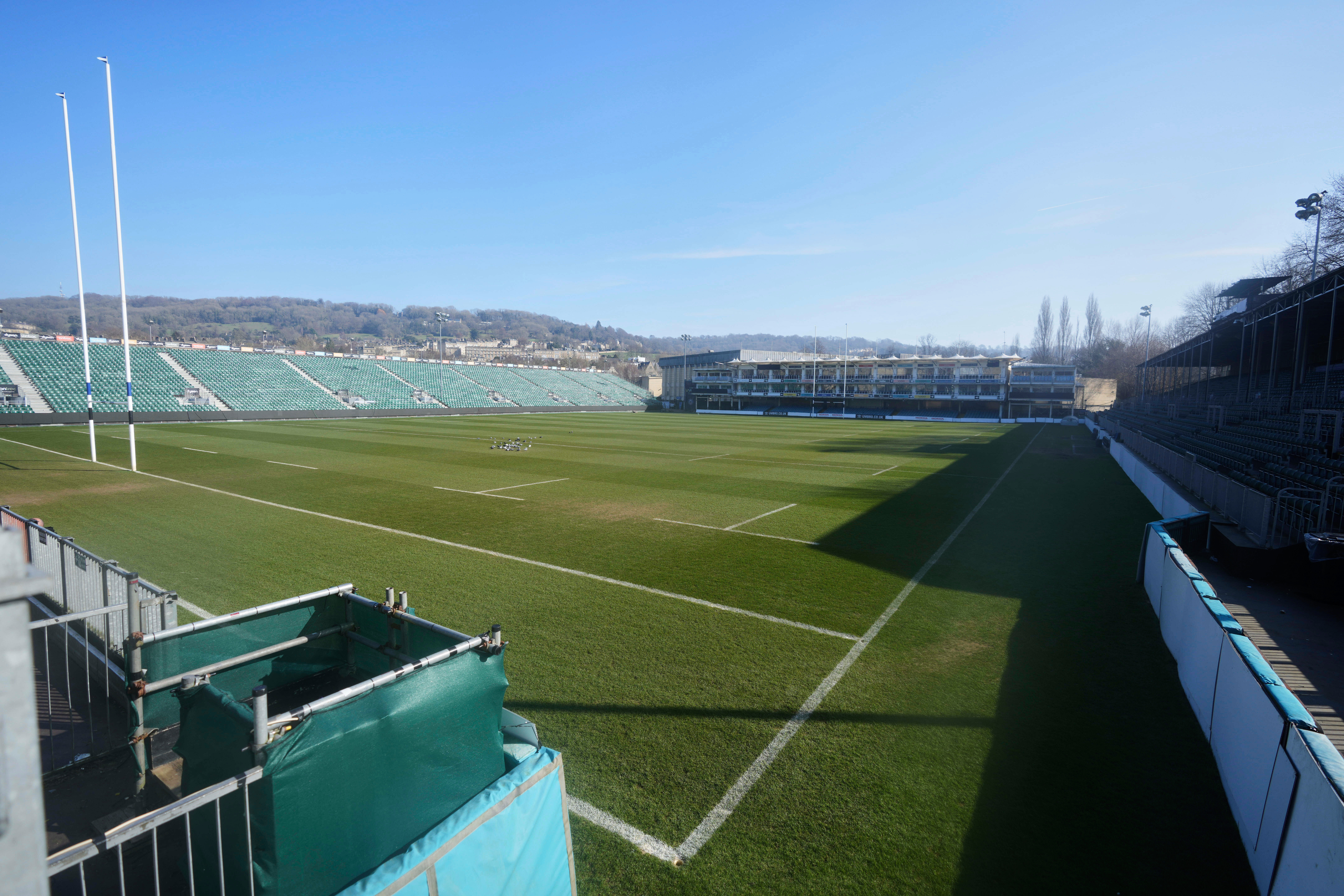 The Rugby stadium in the World Heritage site of Bath, England, on March 5.