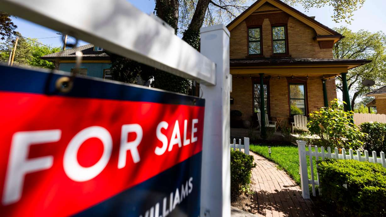 A home for sale in Salt Lake City on Tuesday. The spring housing market in Utah is oddly unpredictable.