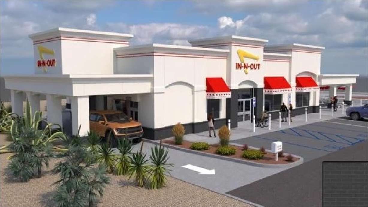 An artist's rendering of the In-N-Out Burger to be built in the SunRiver area of St. George. It will be the burger chain's second location in southern Utah.