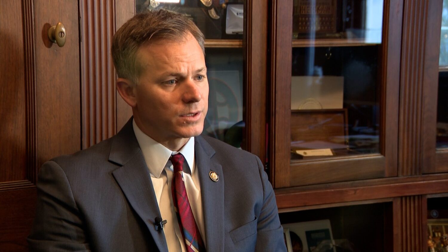 Rep. Blake Moore speaks with KSL-TV at his office in Washington, D.C., about immigration reform.