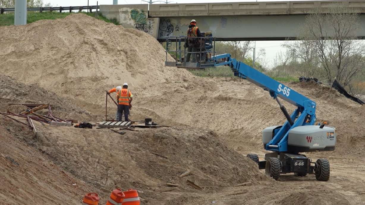 I-15 will be closed between Farmington and Kaysville starting at 10 p.m. each night through Friday to accommodate reconstruction of the Shepard Lane bridge, pictured here on April 16.