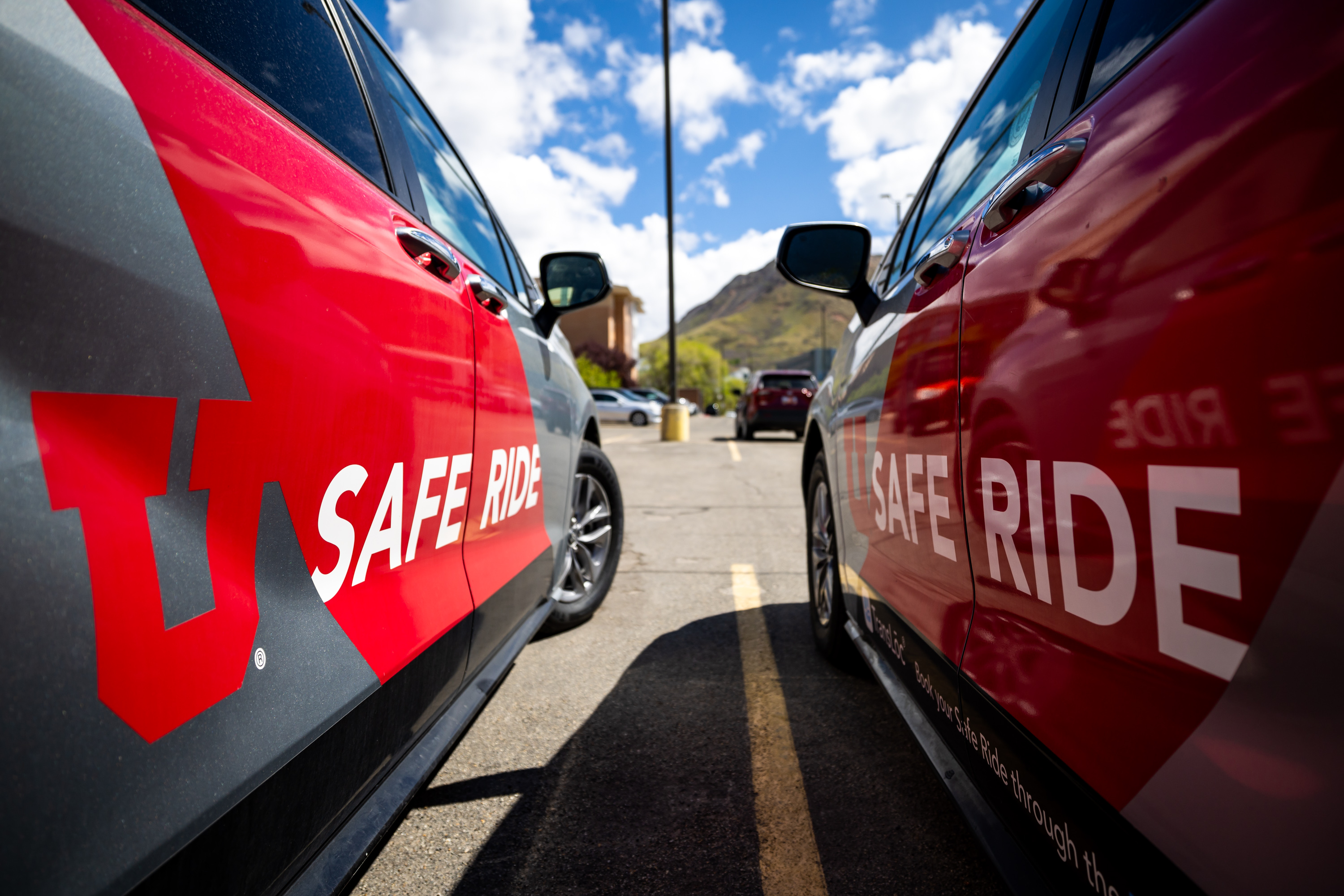 SafeRide vehicles are parked at the University of Utah in Salt Lake City on Monday. The University of Utah Department of Public Safety was busy in 2024, handling over 75,800 incidents.