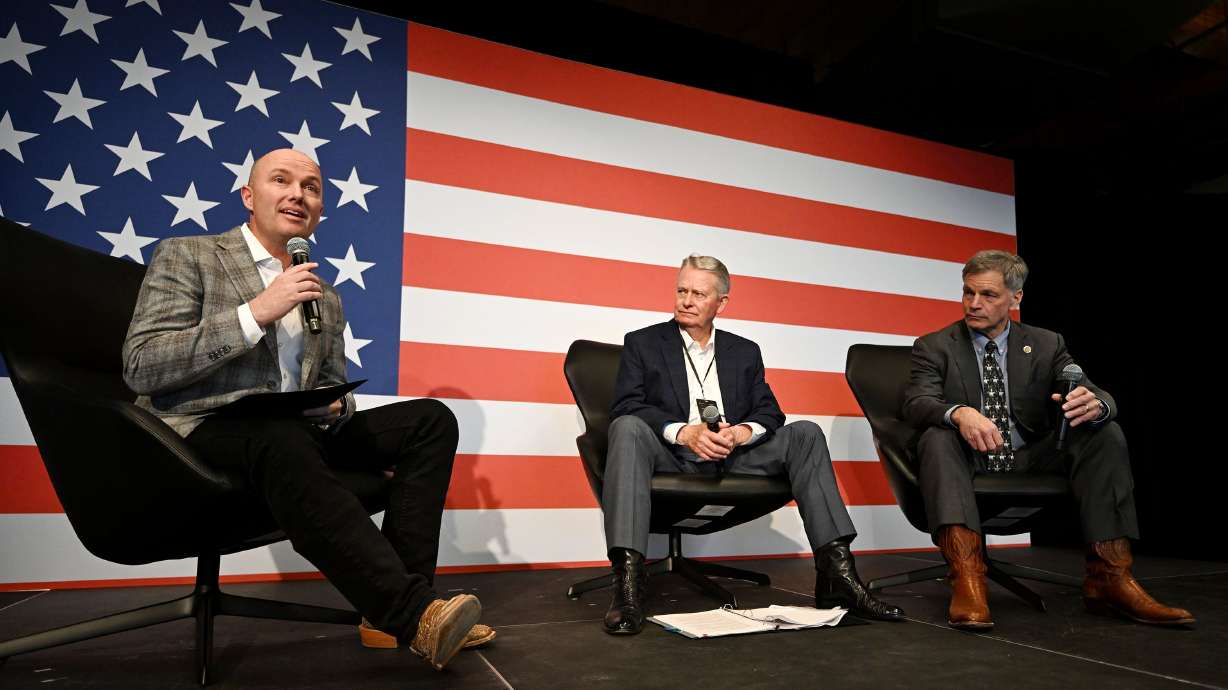 Utah Gov. Spencer Cox convenes the “Built Here” nuclear energy summit in Utah, along with Govs. Brad Little of Idaho and Mark Gordon of Wyoming, to discuss the future of nuclear energy in the region on Tuesday.