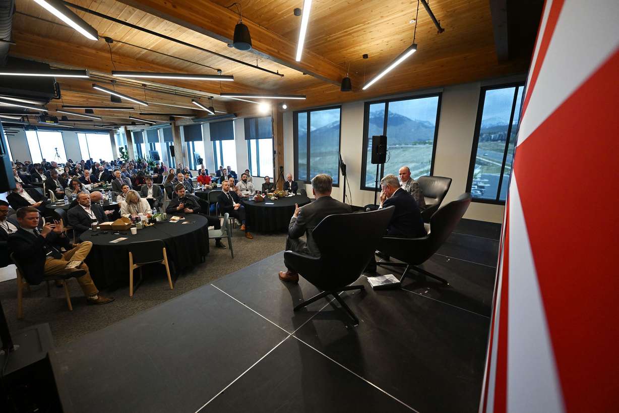 Utah Gov. Spencer Cox convenes the “Built Here” nuclear energy summit in Utah, along with Govs. Brad Little of Idaho and Mark Gordon of Wyoming, to discuss the future of nuclear energy in the region on Tuesday, April 29, 2025.