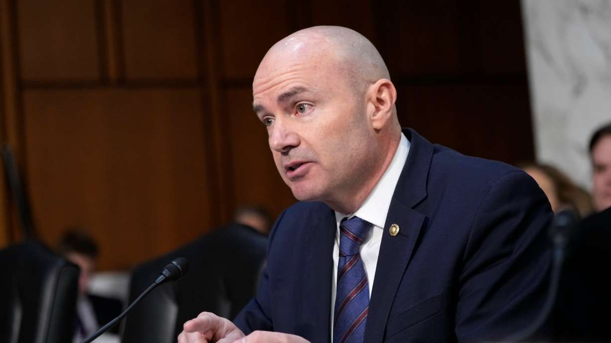 Sen. Mike Lee, R-Utah, speaks at the Capitol in Washington, Jan. 30. Lee asked Secretary of State Marco Rubio to consider withdrawing from an environmental treaty.