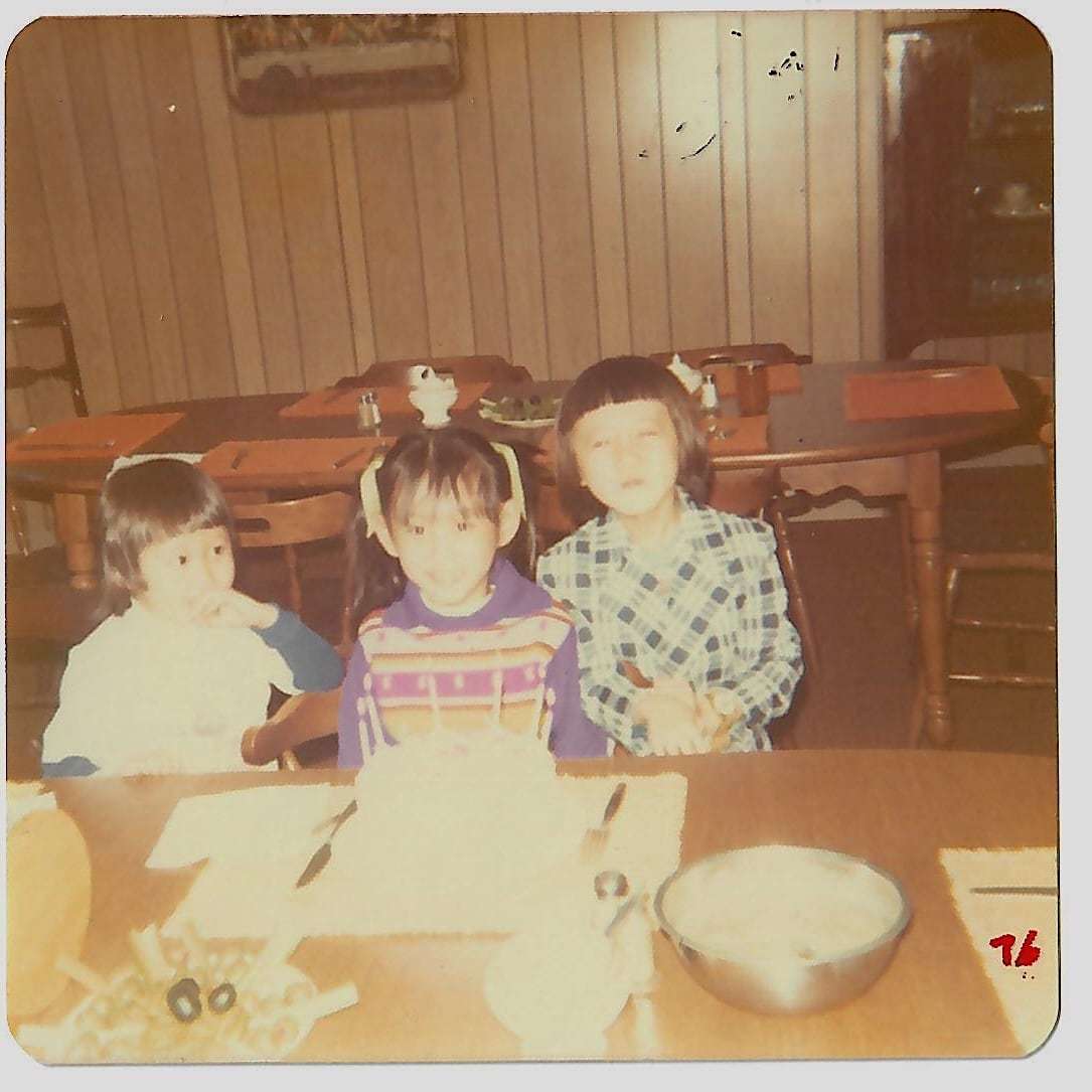 Naja Pham Lockwood, middle, celebrating her birthday with her brother and sister in 1976.