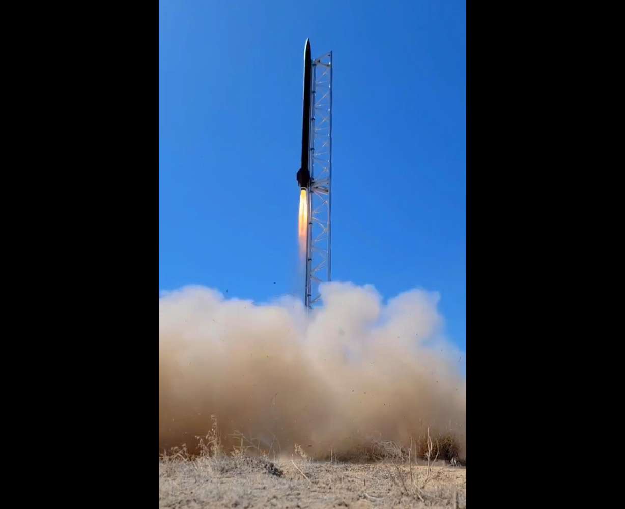BYU Rocketry Club's first hybrid motor rocket launches into the sky on April 5 in Tooele.