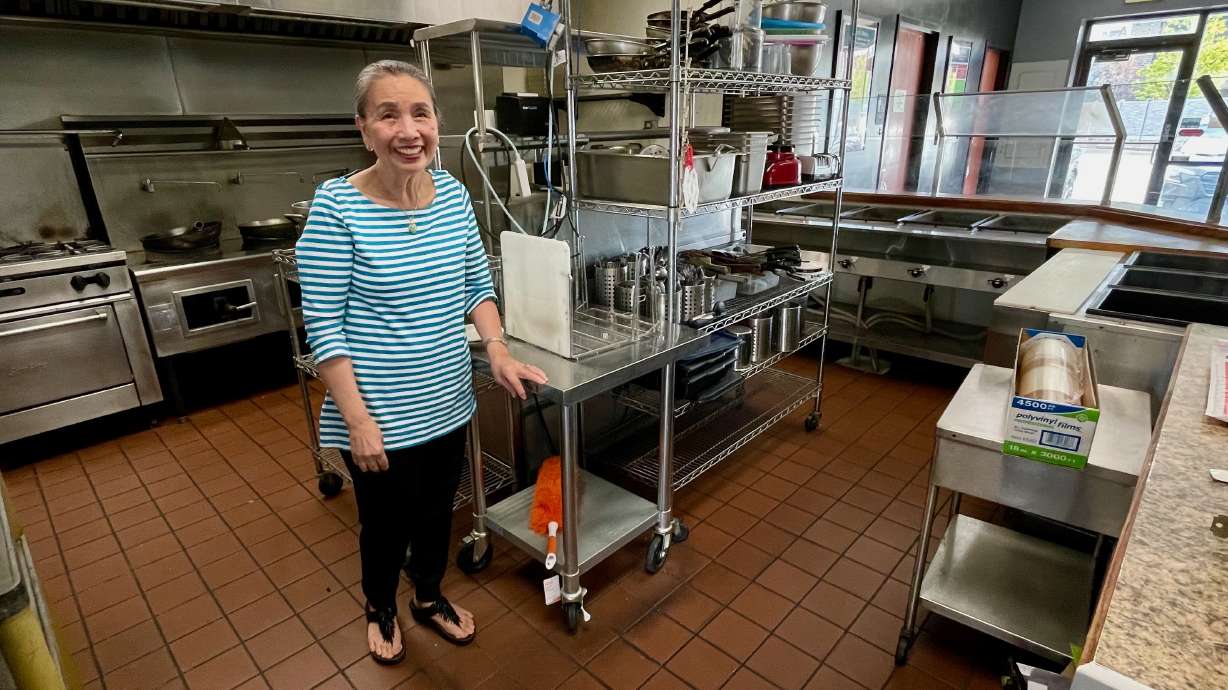 Dee Benson, who operated My Thai Asian Cuisine in Salt Lake City for 17 years, inside the locale on April 25. Benson retired and closed My Thai on April 11, and the space has been taken over by another Thai food operator.