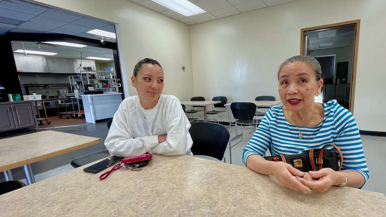 Dee Benson, who operated My Thai Asian Cuisine in Salt Lake City for 17 years, inside the locale on April 25, with daughter Elizabeth Thuernagle. Benson retired and closed My Thai on April 11, and the space has been taken over by another Thai food operator.