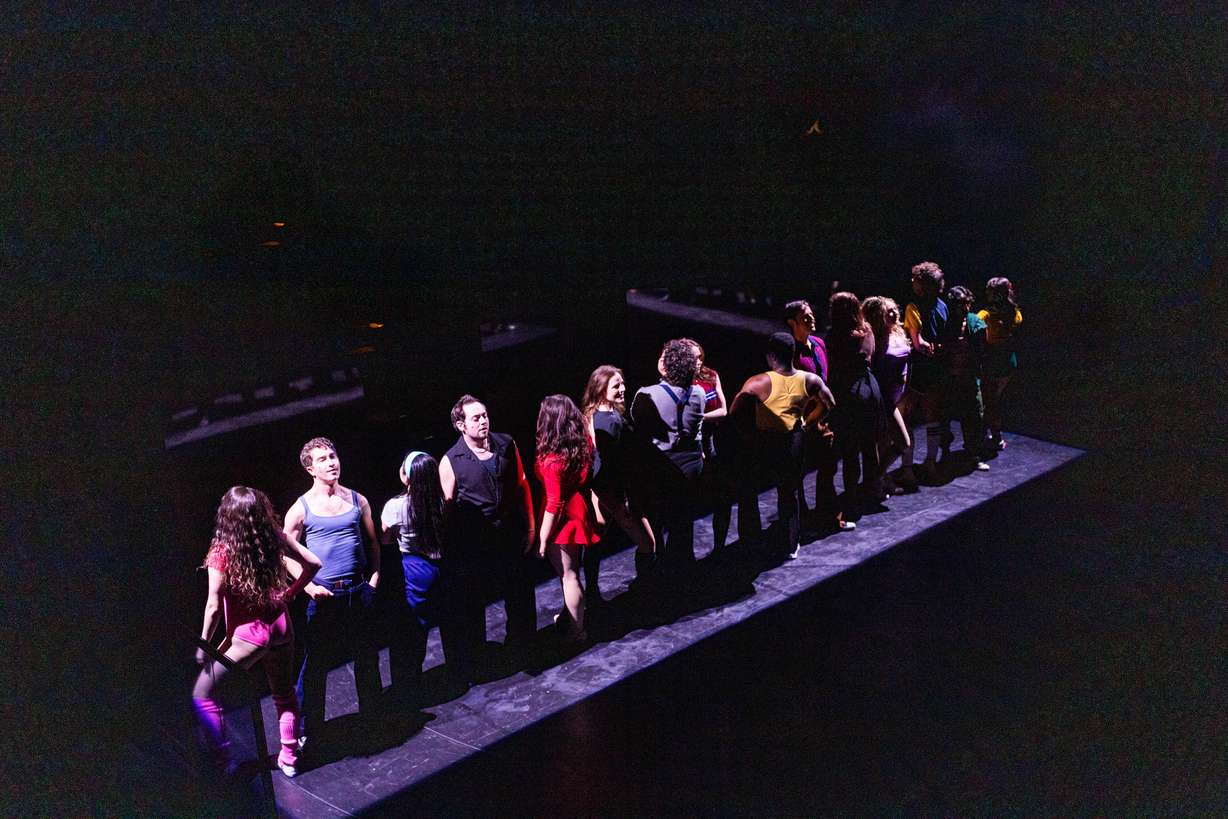 The cast of "A Chorus Line" performs at West Valley Performing Arts Center in West Valley City.