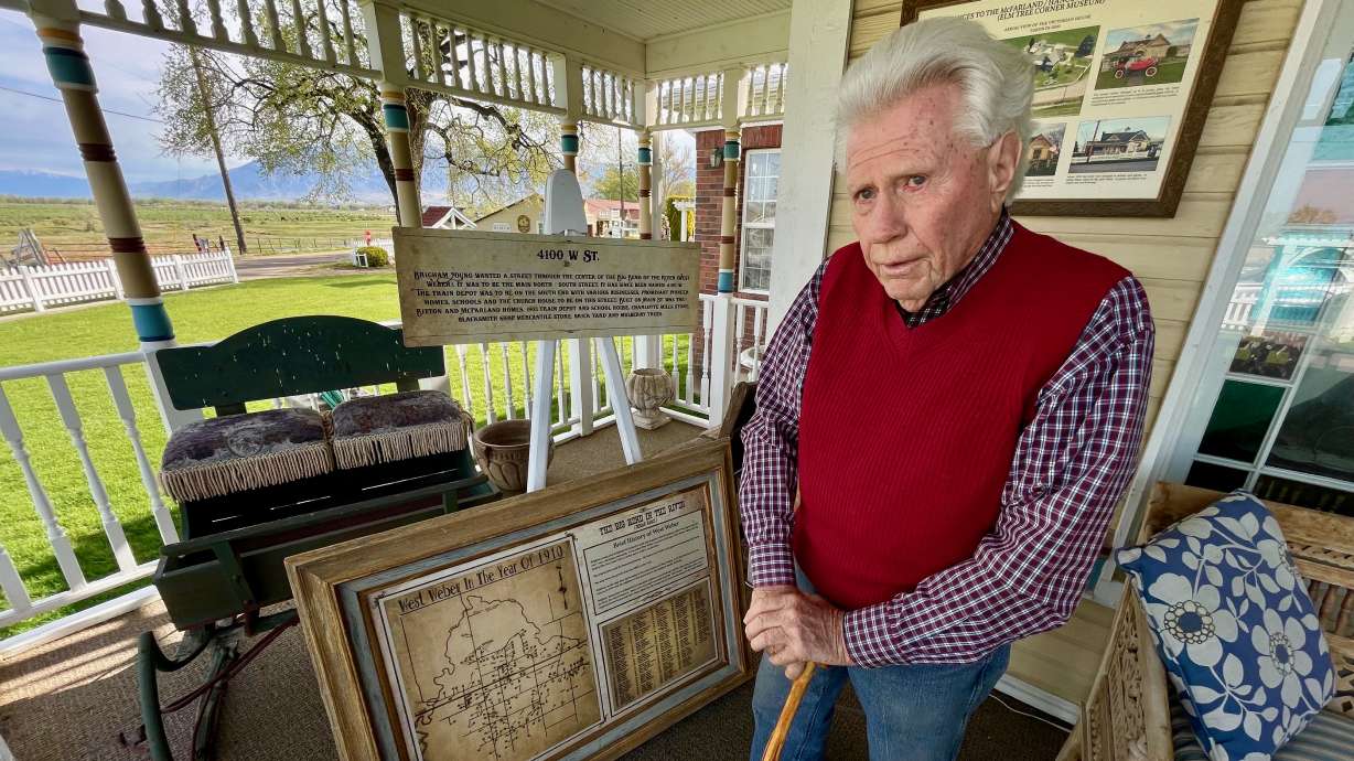 Jerry Hancock at his home in West Weber on April 24. He's turned it into a museum of the area's pioneer-era history.