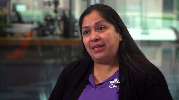 Mayra Sanchez sharing her experience as an immigrant and new mother in Utah.