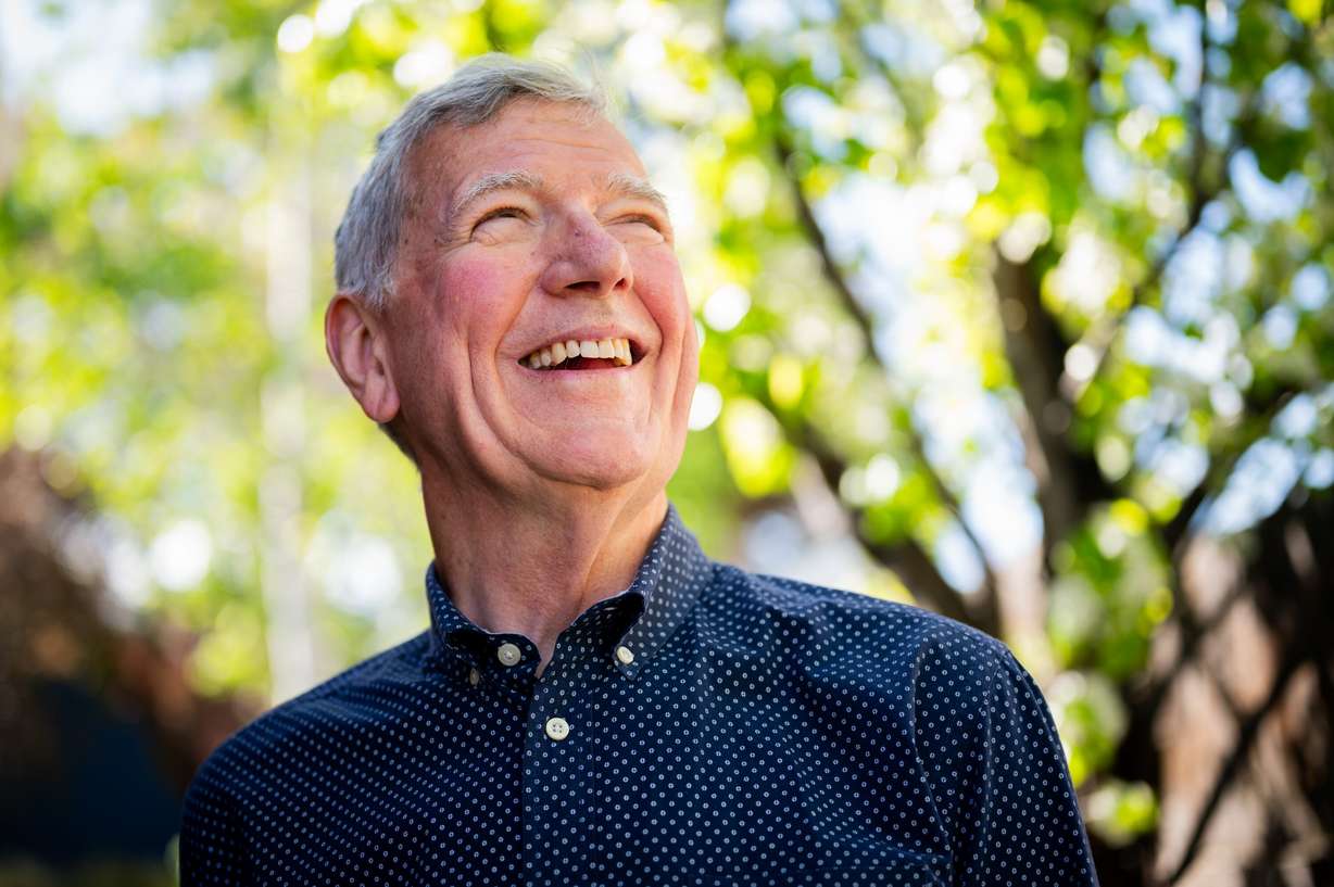 Dr. Steve Allen poses at his home in Salt Lake City on April 21. Allen just won the “Distinguished Physician of the Year” award from The American Legion for his work with veterans suffering from PTSD and recently retired after 40 years at the George E. Wahlen Department of Veterans Affairs Medical Center.