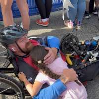 'Wheelchair Dad' completes SLC Marathon despite ongoing health challenges