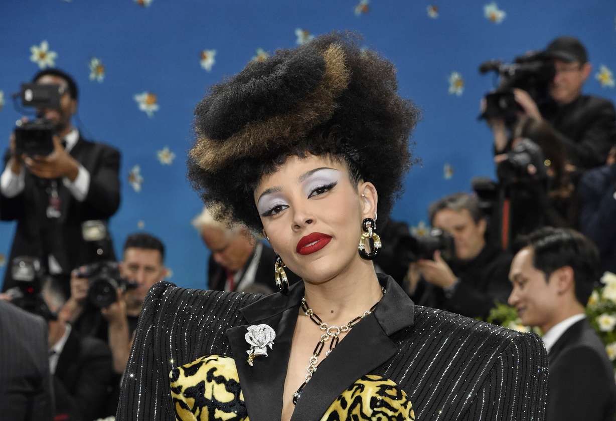Doja Cat attends The Metropolitan Museum of Art's Costume Institute benefit gala celebrating the opening of the "Superfine: Tailoring Black Style" exhibition on Monday, in New York.