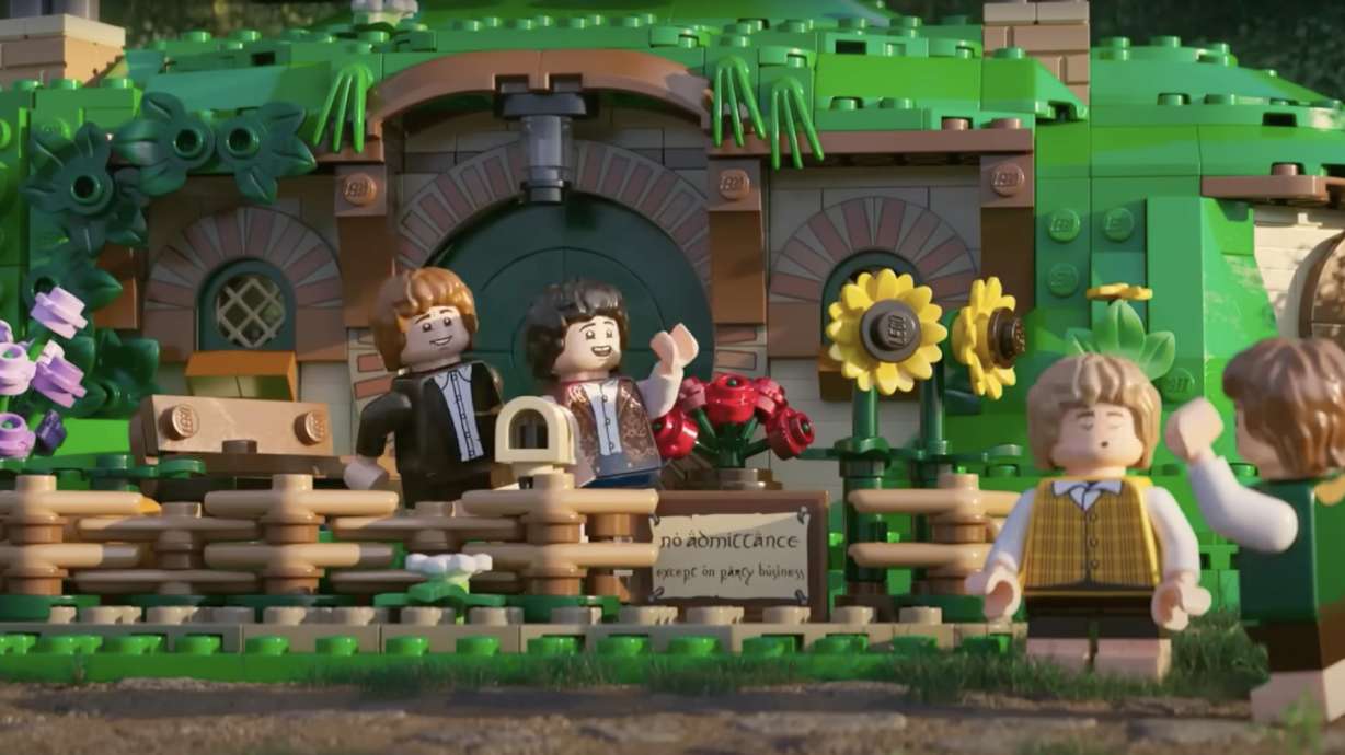 A scene from the Sean Astin-narrated Lego ad for new Shire Lord of the Rings set that brings back all of the nostalgia.
