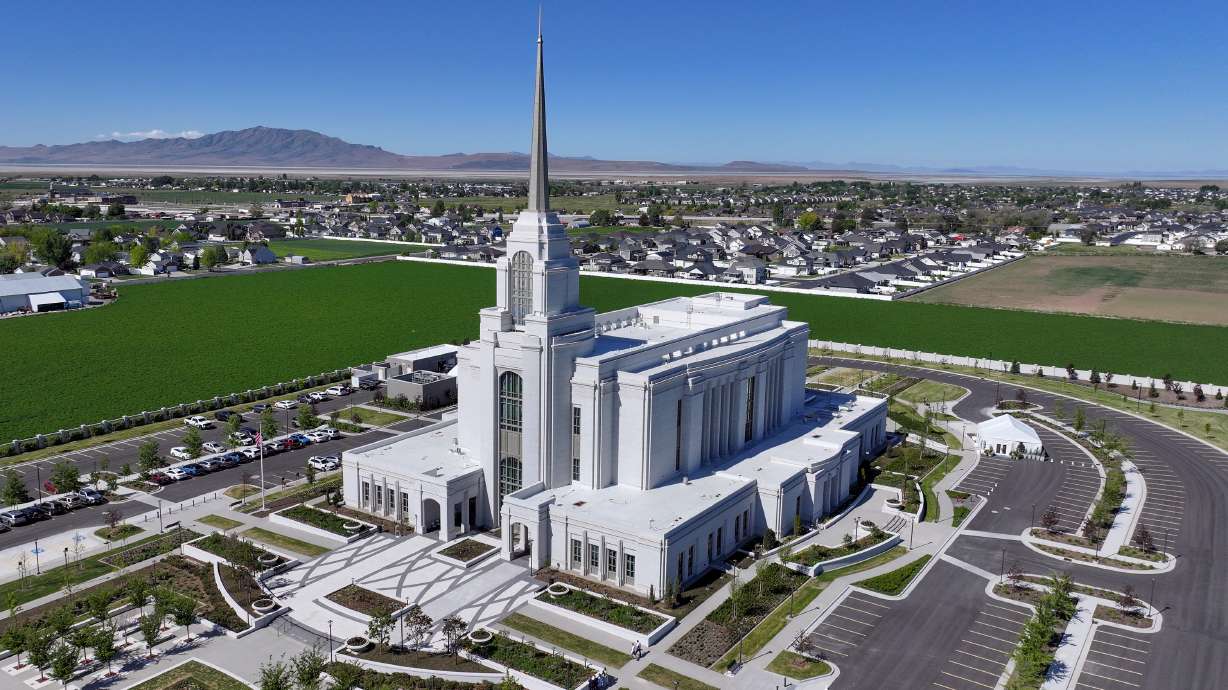 The Syracuse Utah Temple on Wednesday. A public open house begins on Saturday, after a media day was held on Wednesday.