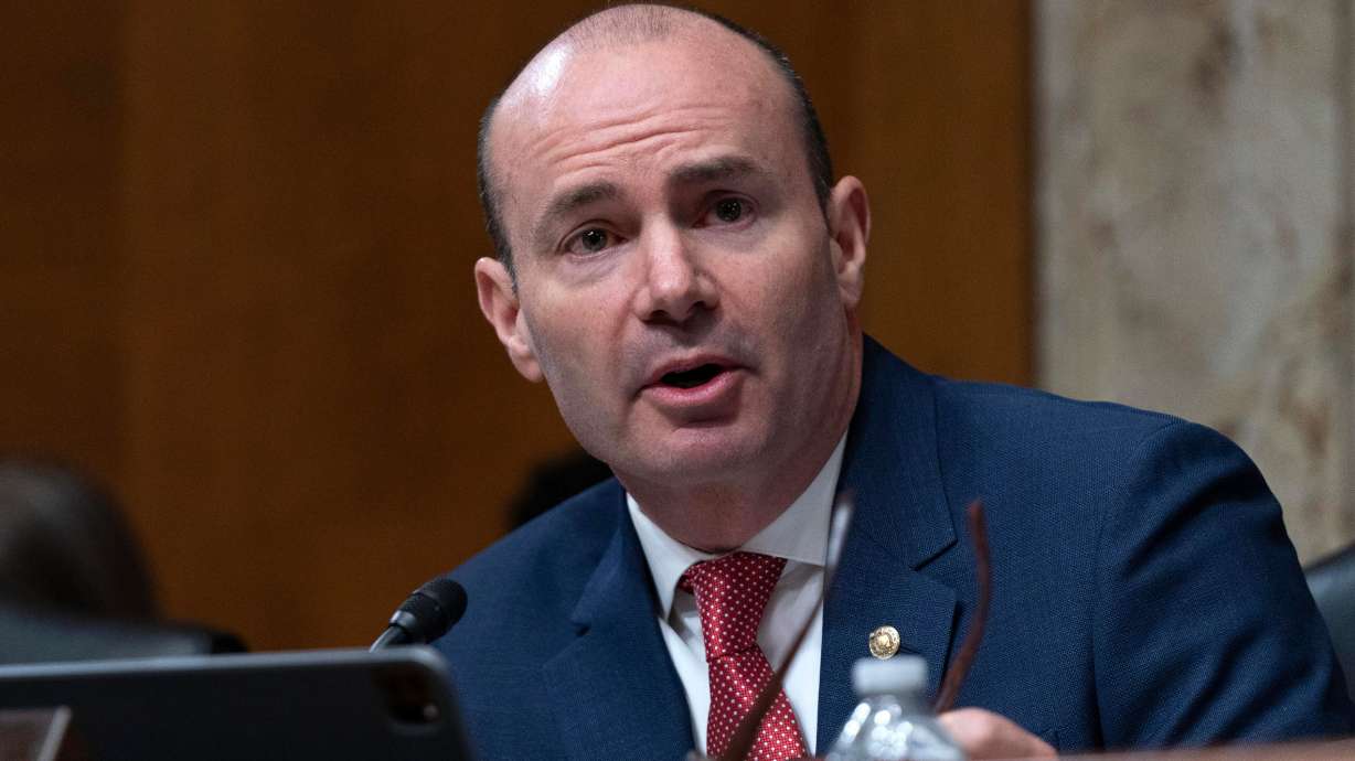 Sen. Mike Lee, R-Utah, speaks on Capitol Hill in Washington, Jan. 16. Lee is spearheading efforts in the Senate to adopt a national definition of obscenity.