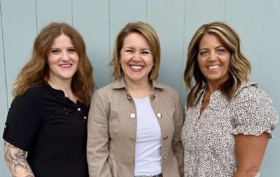 The board of Paige Norton's nonprofit include Sandra Bytendorp, right, Paige Norton and Lanna Waisath.