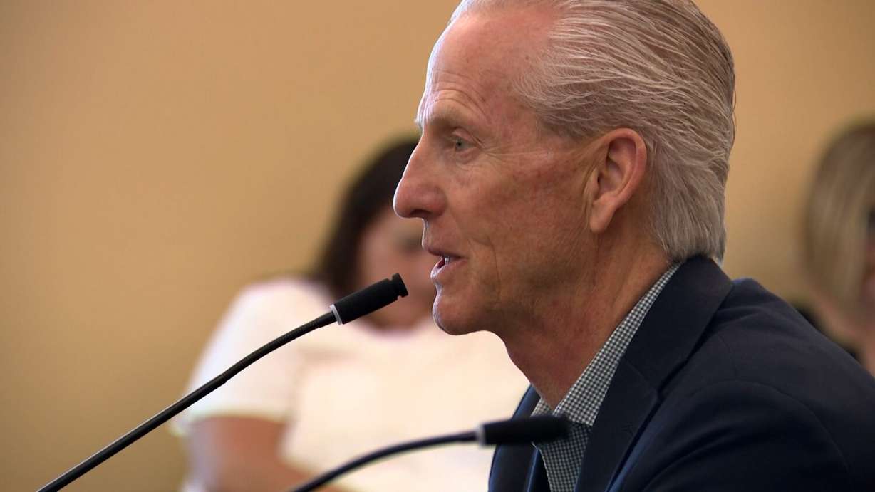 Wayne Niederhauser, Utah homeless coordinator, speaks during a meeting of the Utah Homeless Services Board on Thursday.