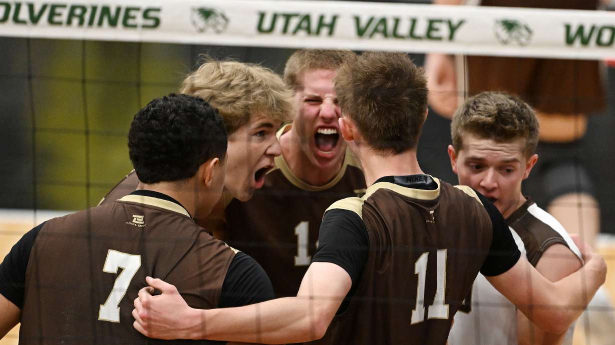 6A boys volleyball tournament in the UCCU Center at UVU in Orem on Friday, May 9, 2025.