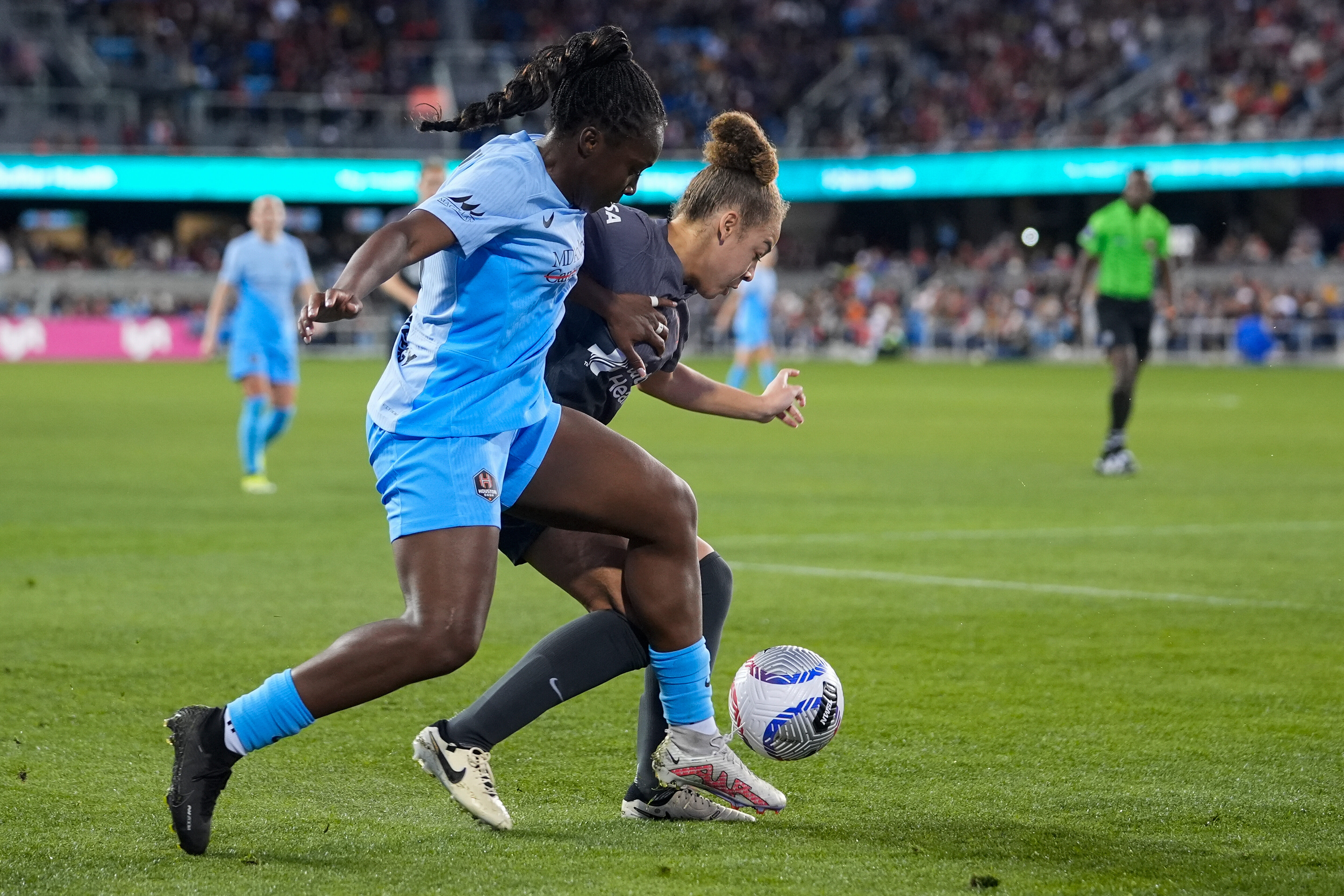 Angel City defender Savy King is stable after collapsing during game against Royals