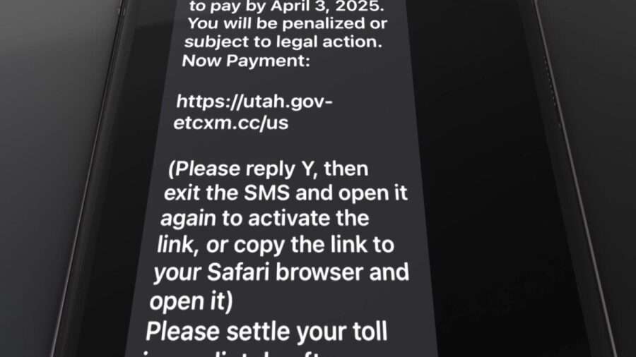 A KSL viewer named Shannon shared a screenshot of a text message that claimed she owed a fine to the Utah Department of Transportation. The message included a URL that looked official at first glance.