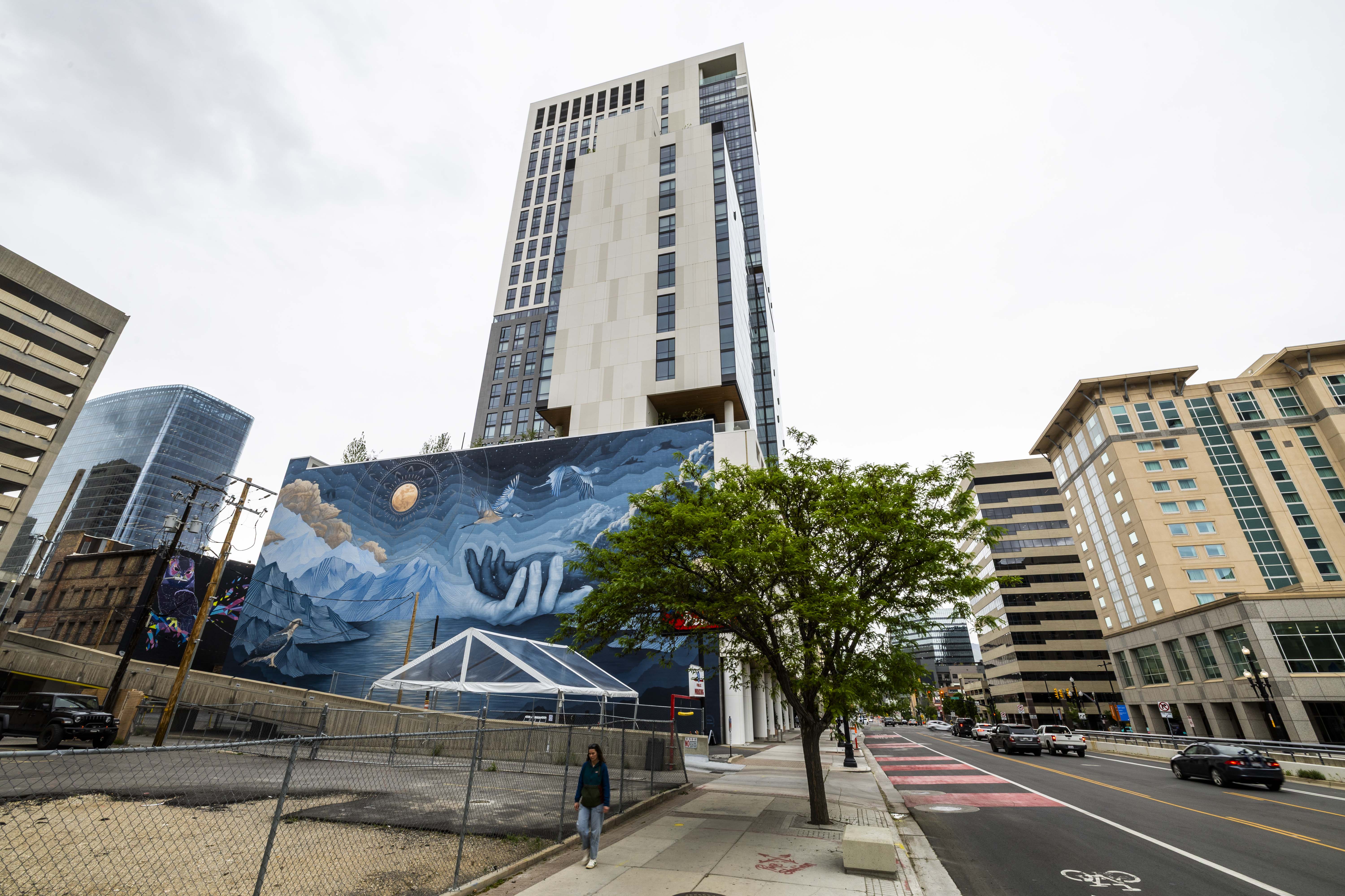 The Astra Tower is pictured during its grand opening in Salt Lake City on Tuesday.