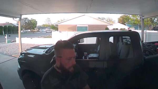 Surveillance footage of a backyard burglary in Taylorsville led to an arrest on Monday.