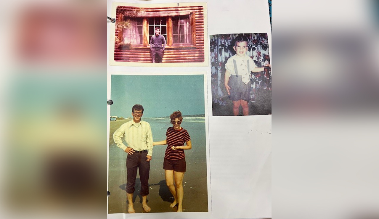 Photos of Douglas Brick and family.