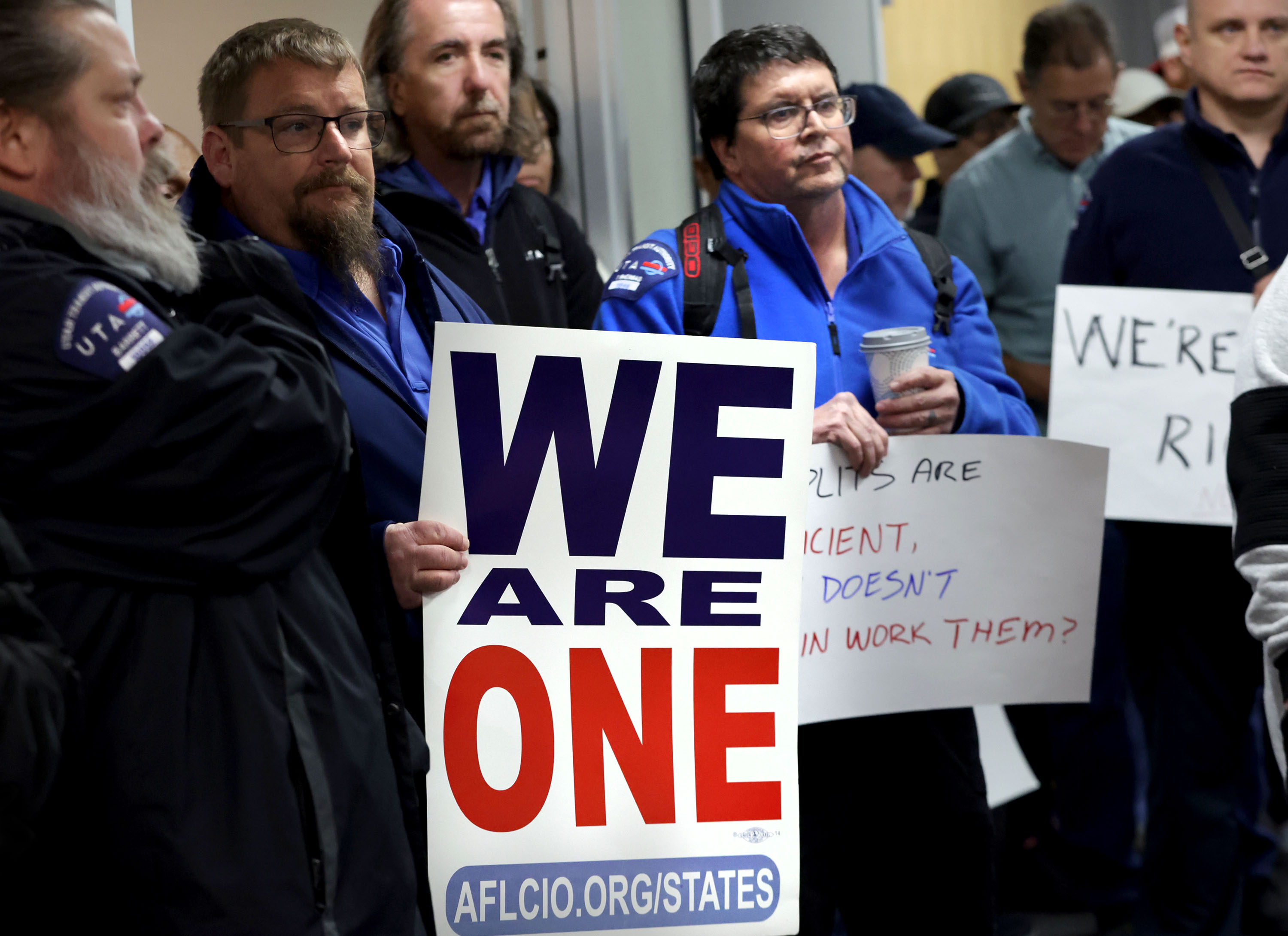 Utah Transit Authority bus drivers attend a board meeting in Salt Lake City on Wednesday.