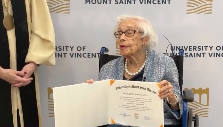 97-year-old Holocaust survivor's wish of attending college comes true