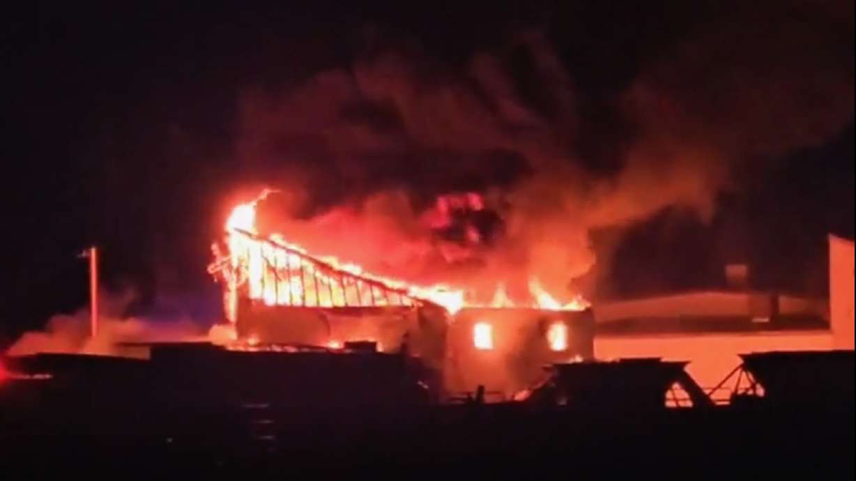 A fire on Wednesday in Harrisville destroyed a mechanics shop.