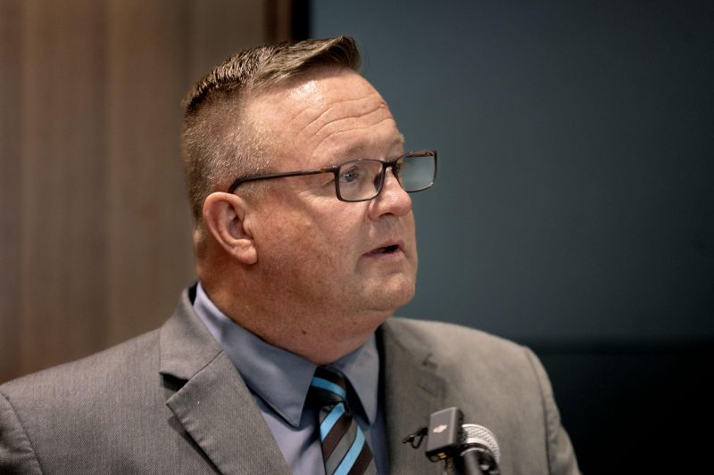 Steve O'Camb, Sexual Assault Kit Initiative (SAKI) investigator at the State Bureau of Investigation, discusses how investigators used DNA to solve the 1985 murder of 18-year-old Christine Gallegos, during a press conference in Salt Lake City on Thursday. - Laura Seitz, Deseret News