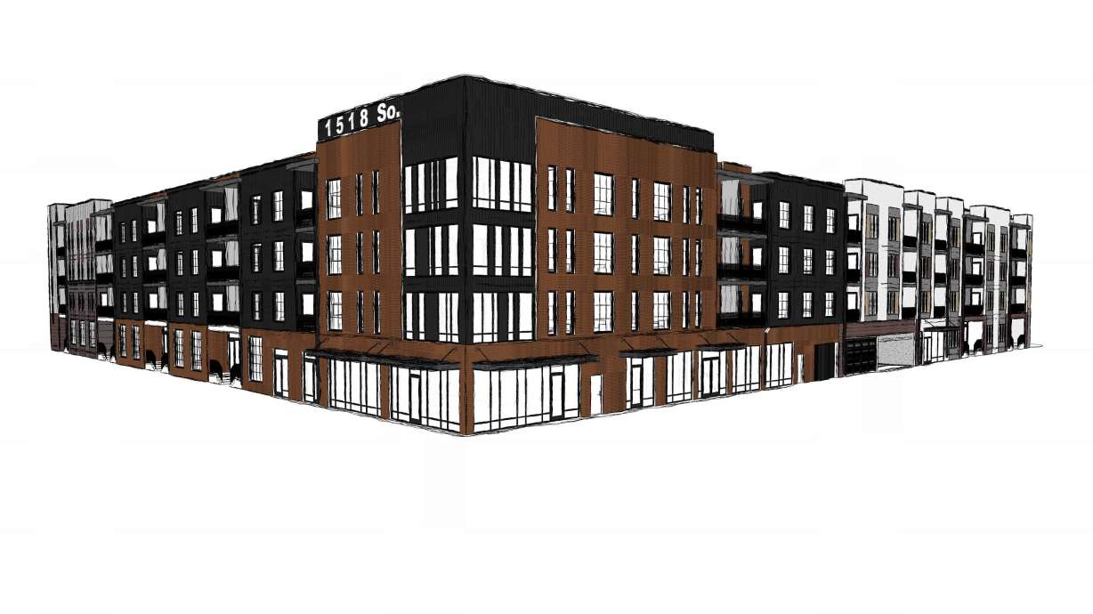 A rendering of a proposed 241-unit mixed-use development at 1518 S. Main. The Salt Lake City Planning Commission voted Wednesday to approve the project at the site.