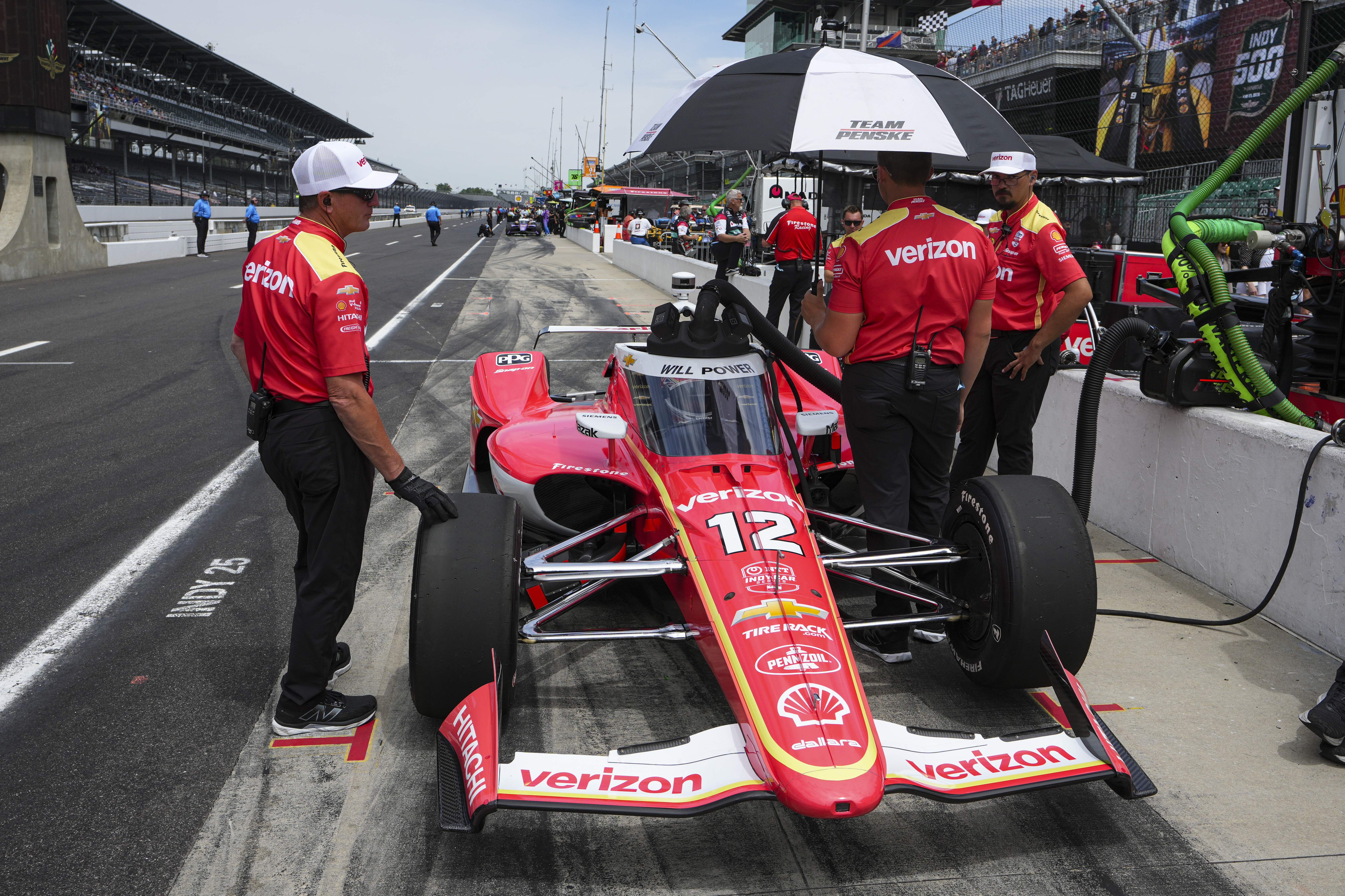 Will Power, of Australia, sitsin his car as he waits for the start of practice for the Indianapolis 500 auto race at the Indianapolis Motor Speedway in Indianapolis, Monday, May 19, 2025.